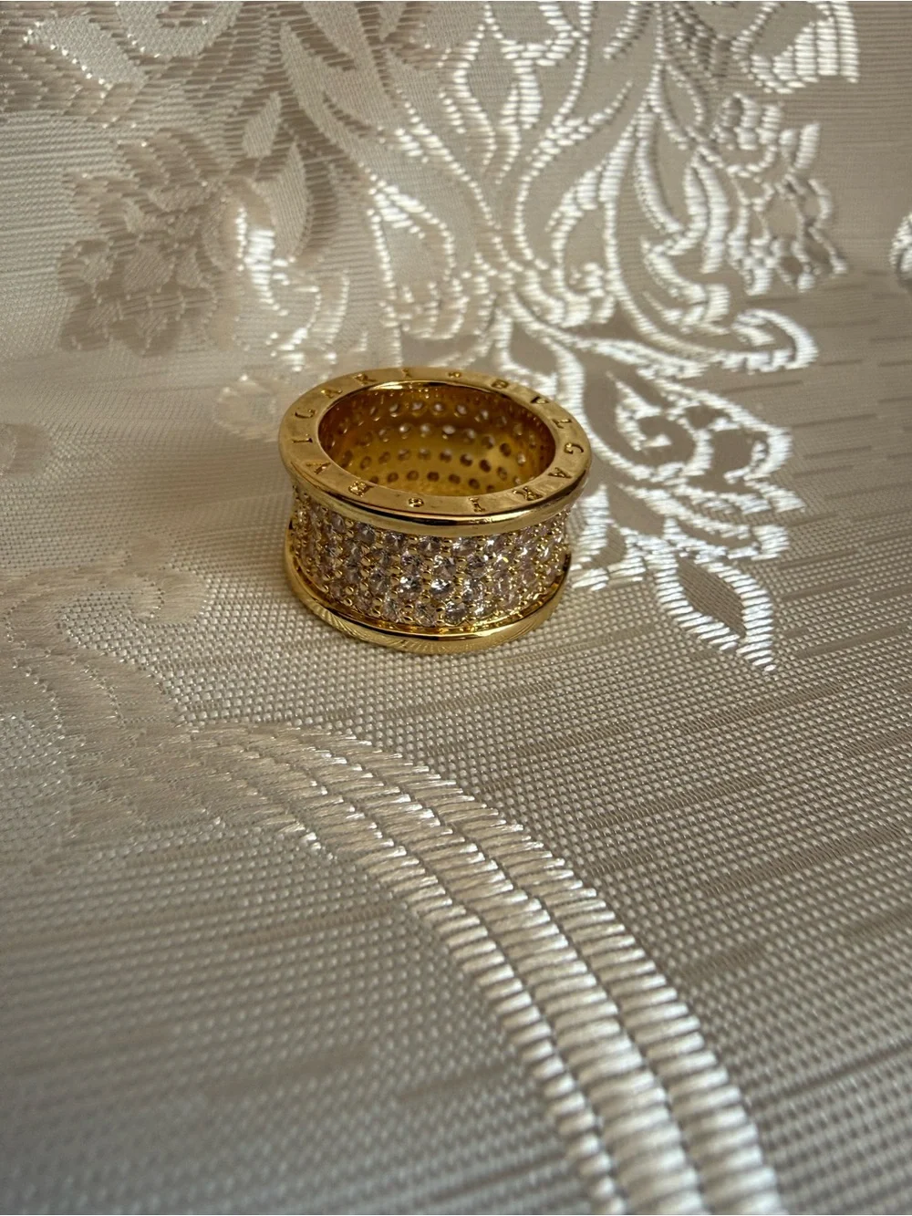 Bulgari Gold Circular Logo Accent
